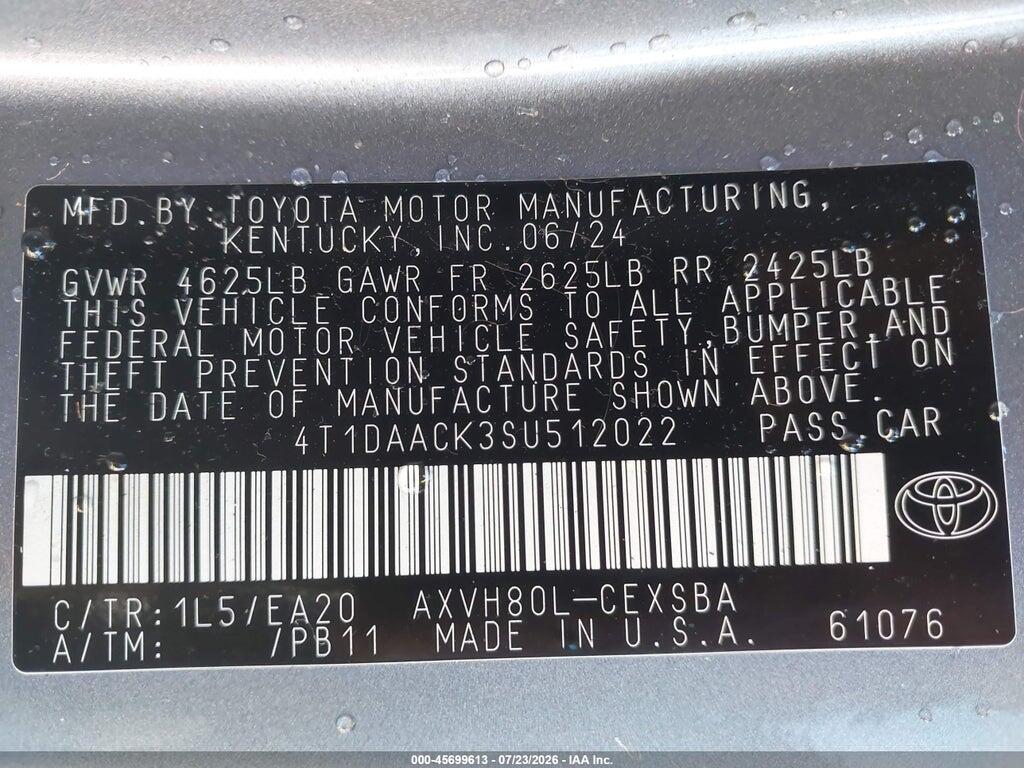 4T1DAACK3SU512022 2025 TOYOTA CAMRY photo no. 9
