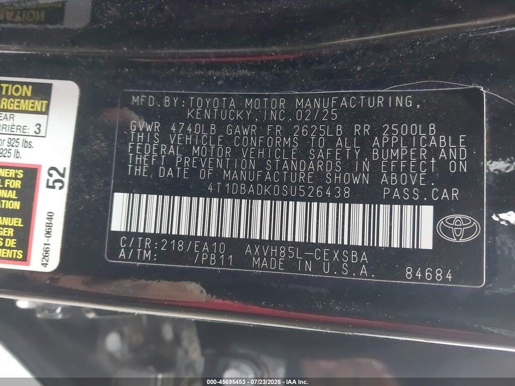 4T1DBADK0SU526438 2025 TOYOTA CAMRY photo no. 9