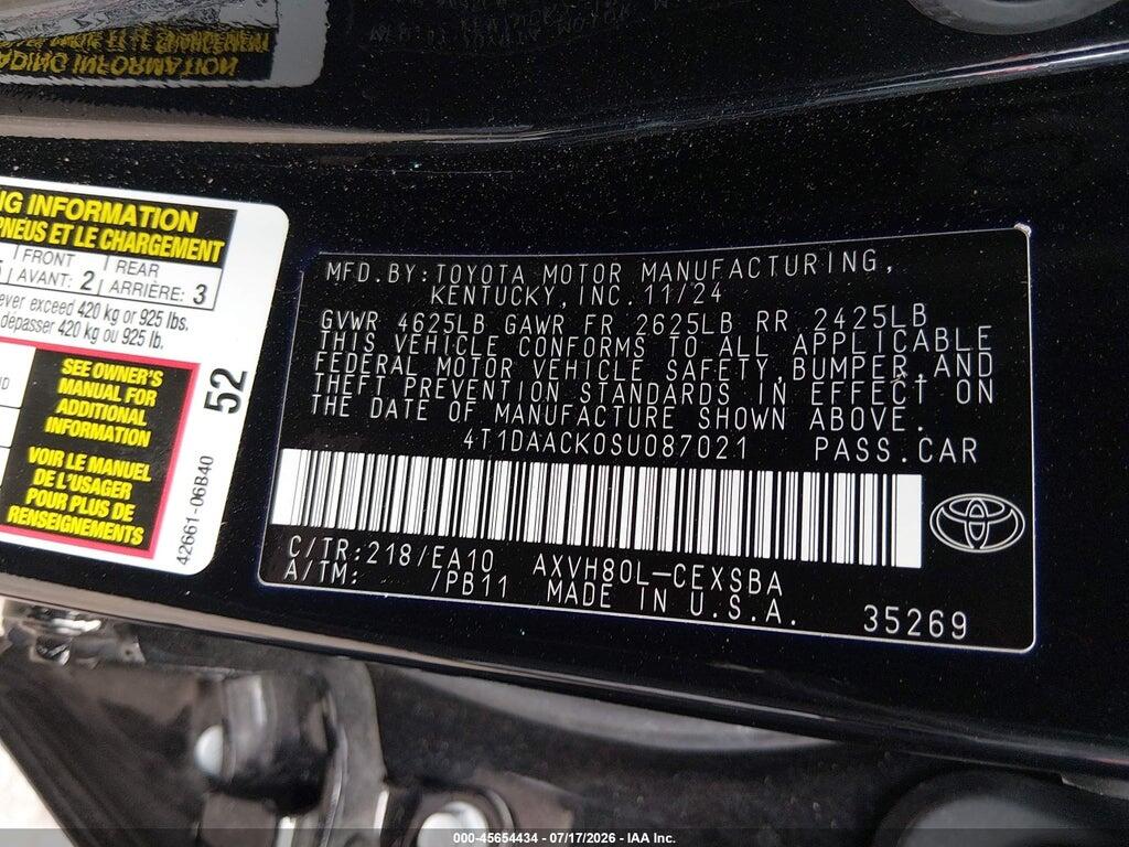 4T1DAACK0SU087021 2025 TOYOTA CAMRY photo no. 9