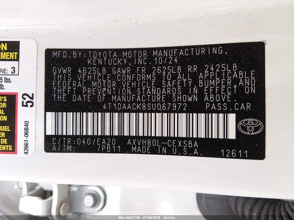 4T1DAACK8SU067972 2025 TOYOTA CAMRY photo no. 9
