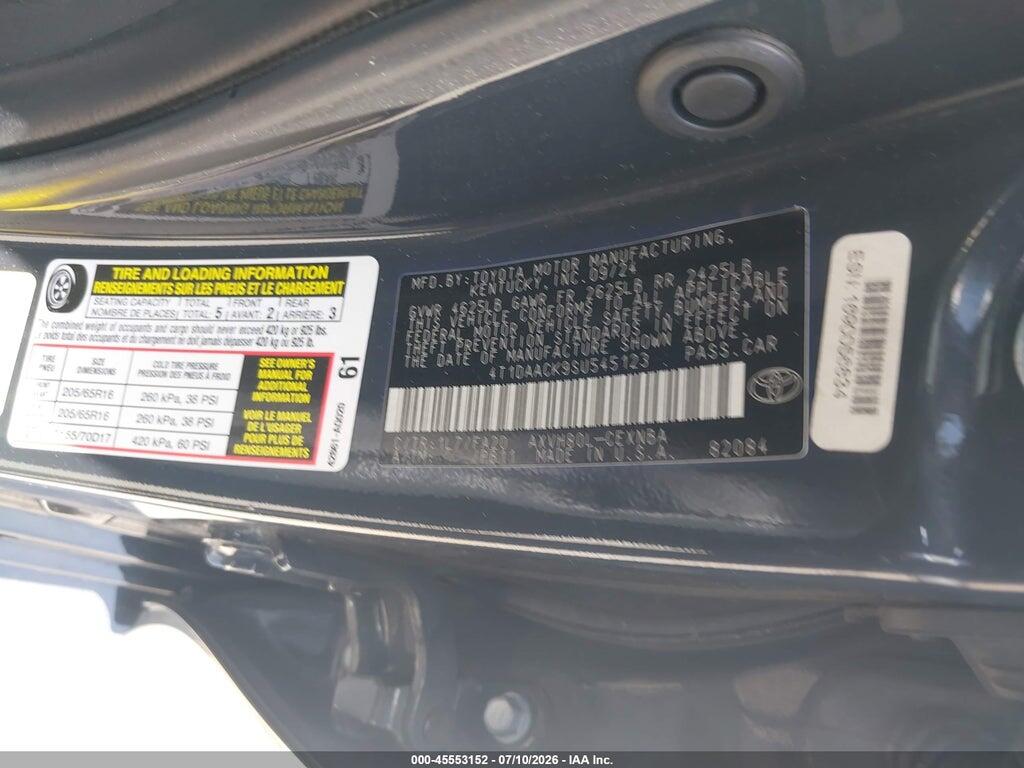 4T1DAACK9SU545123 2025 TOYOTA CAMRY photo no. 9