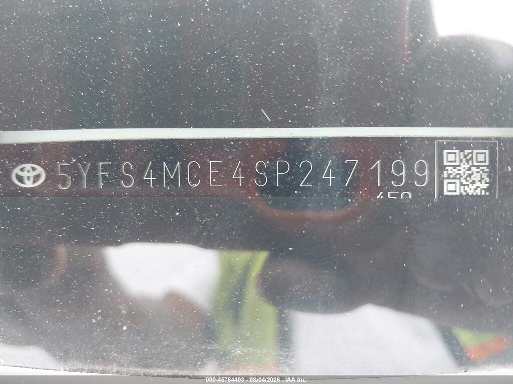 5YFS4MCE4SP247199 2025 TOYOTA COROLLA photo no. 9