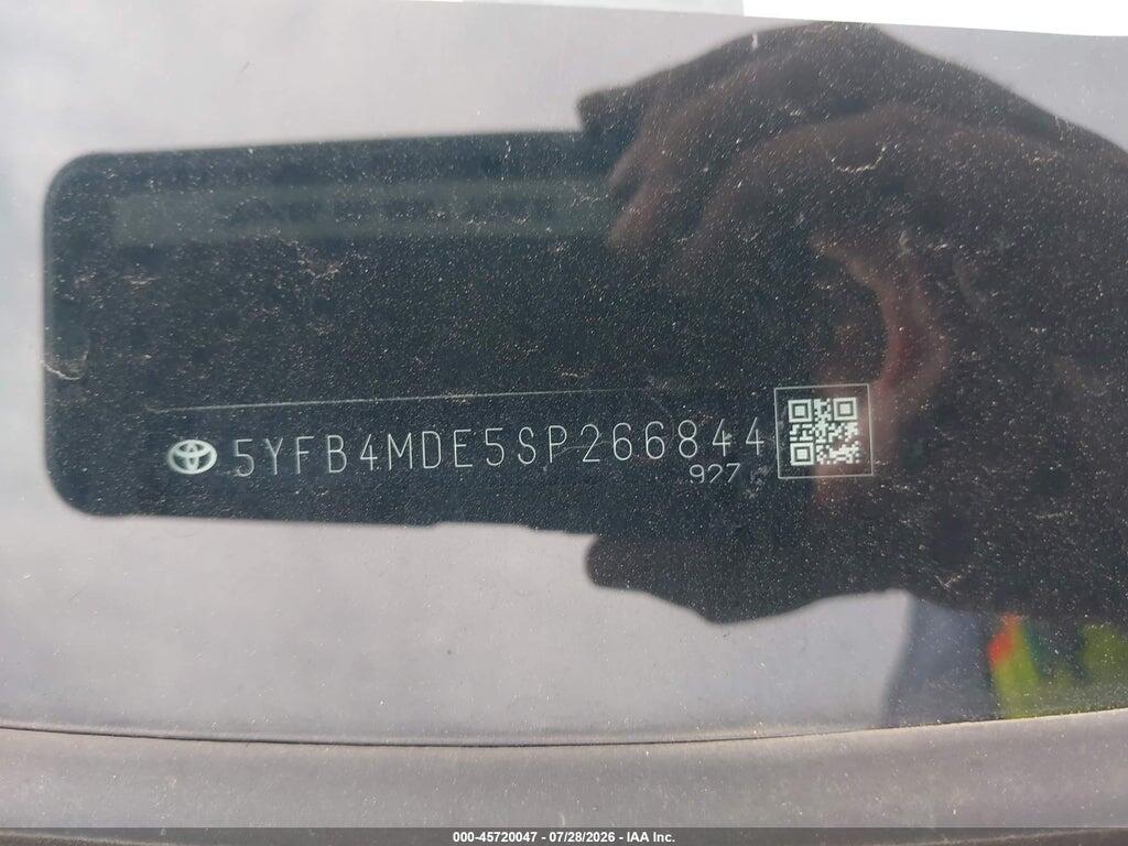 5YFB4MDE5SP266844 2025 TOYOTA COROLLA photo no. 9