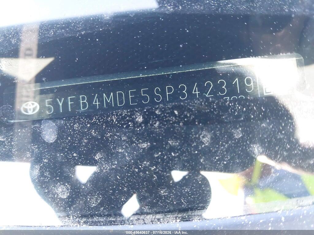 5YFB4MDE5SP342319 2025 TOYOTA COROLLA photo no. 9