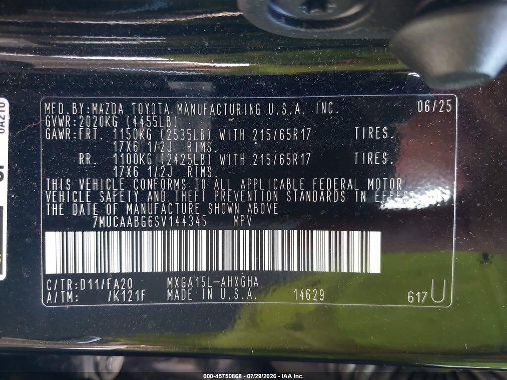 7MUCAABG6SV144345 2025 TOYOTA COROLLA CROSS photo no. 9