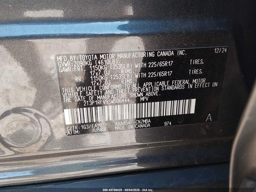 2T3P1RFV9SW506444 2025 TOYOTA RAV4 photo no. 9
