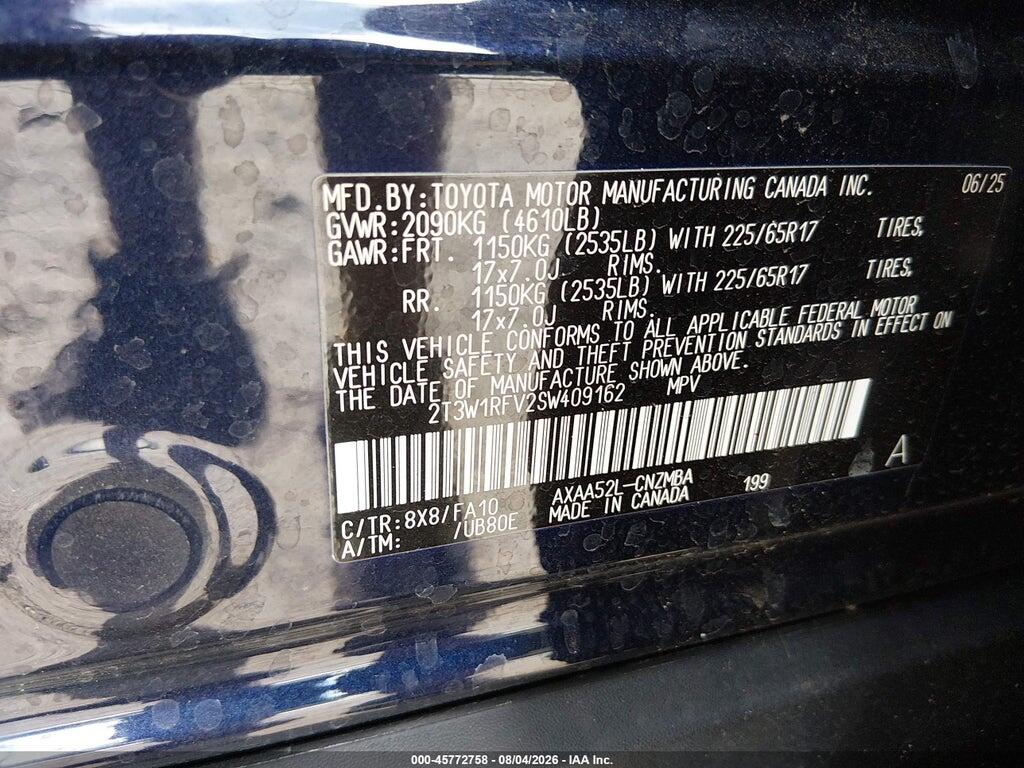 2T3W1RFV2SW409162 2025 TOYOTA RAV4 photo no. 9