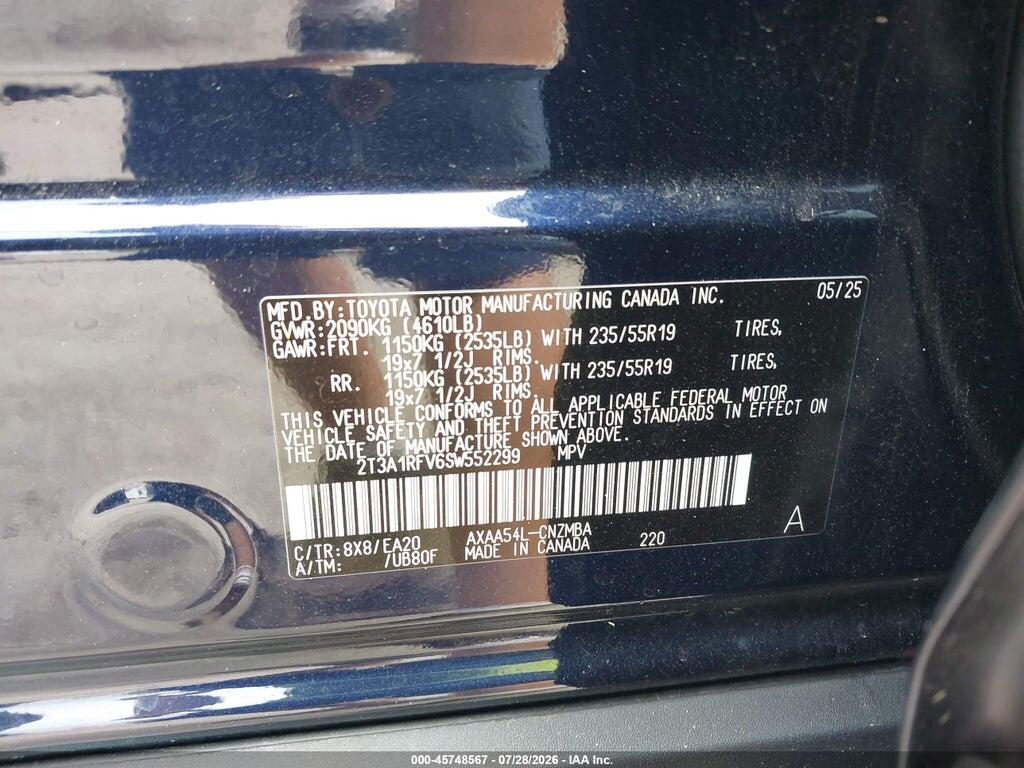 2T3A1RFV6SW552299 2025 TOYOTA RAV4 photo no. 9