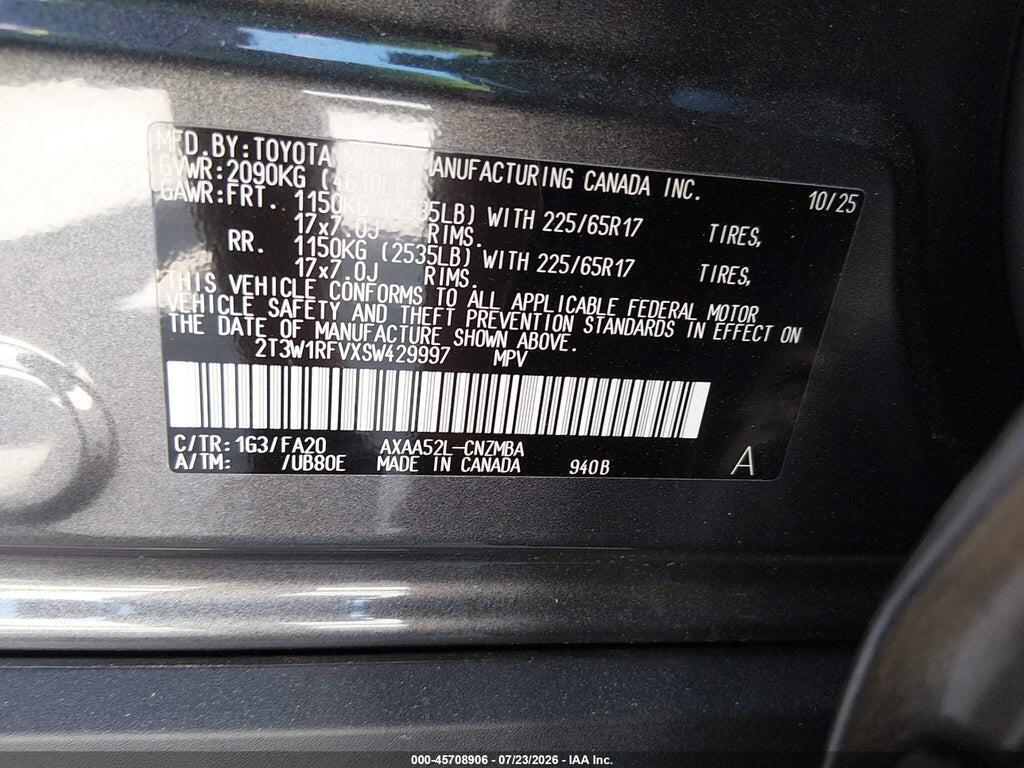 2T3W1RFVXSW429997 2025 TOYOTA RAV4 photo no. 9