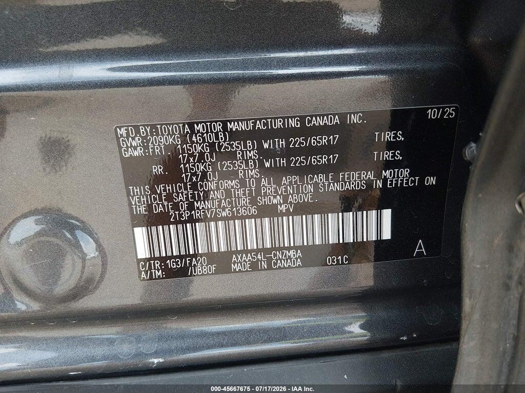2T3P1RFV7SW613606 2025 TOYOTA RAV4 photo no. 9