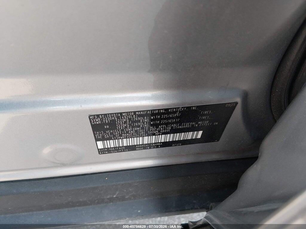 4T3RWRFV2SU202267 2025 TOYOTA RAV4 HYBRID photo no. 9