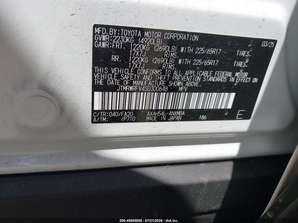 JTMRWRFV4SD300648 2025 TOYOTA RAV4 HYBRID photo no. 9