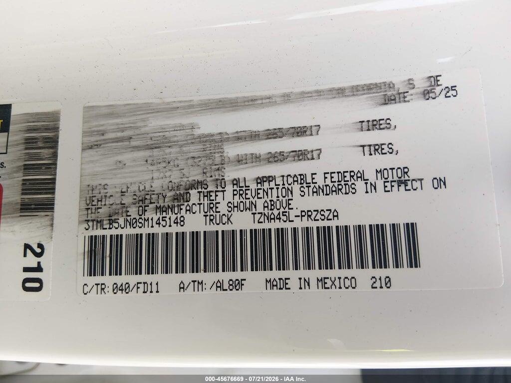 3TMLB5JN0SM145148 2025 TOYOTA TACOMA photo no. 9