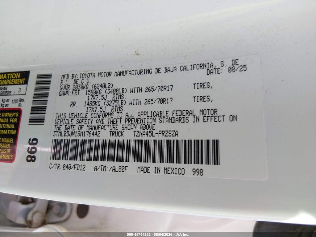 3TMLB5JN1SM176442 2025 TOYOTA TACOMA photo no. 9