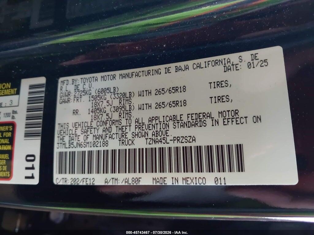 3TMLB5JN6SM102188 2025 TOYOTA TACOMA photo no. 9