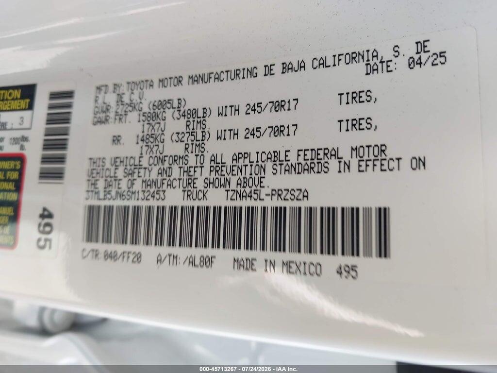 3TMLB5JN6SM132453 2025 TOYOTA TACOMA photo no. 9