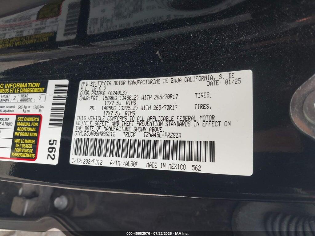3TMLB5JN0SM096212 2025 TOYOTA TACOMA photo no. 9