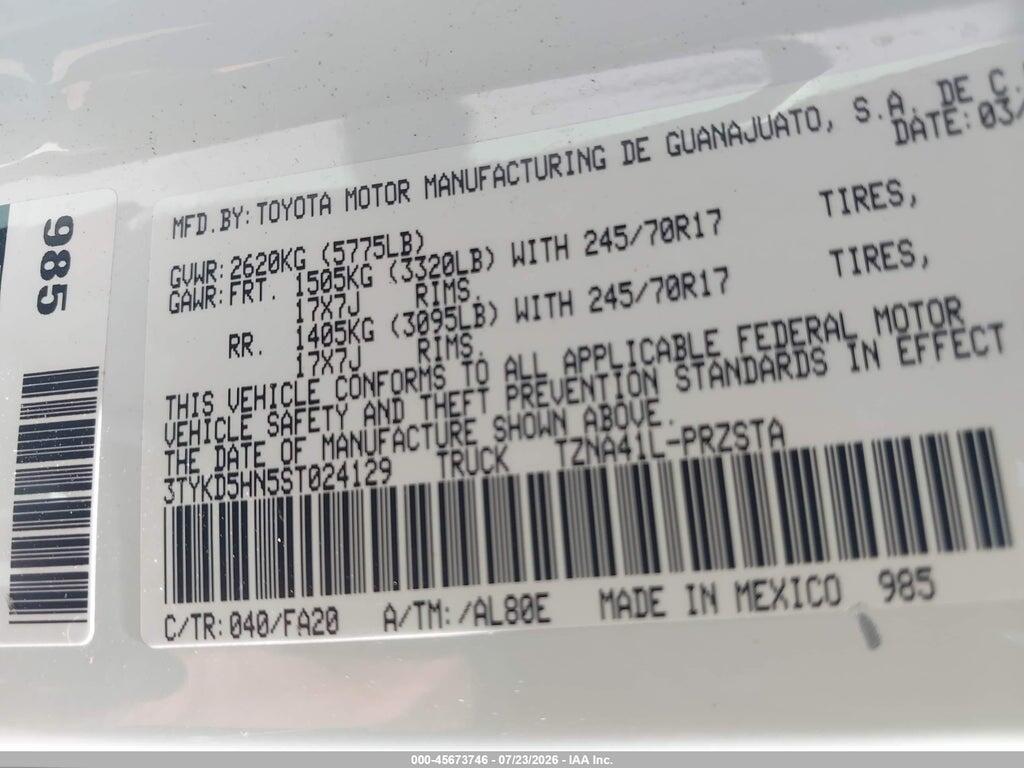3TYKD5HN5ST024129 2025 TOYOTA TACOMA photo no. 9