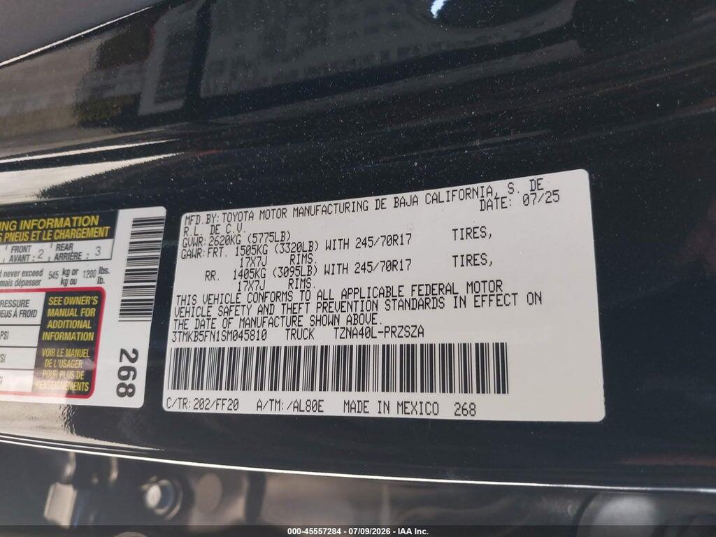 3TMKB5FN1SM045810 2025 TOYOTA TACOMA photo no. 9