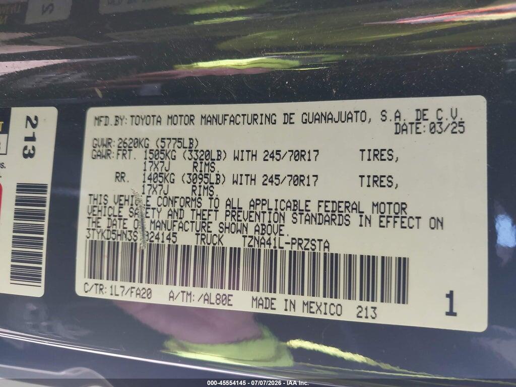 3TYKD5HN3ST024145 2025 TOYOTA TACOMA photo no. 9