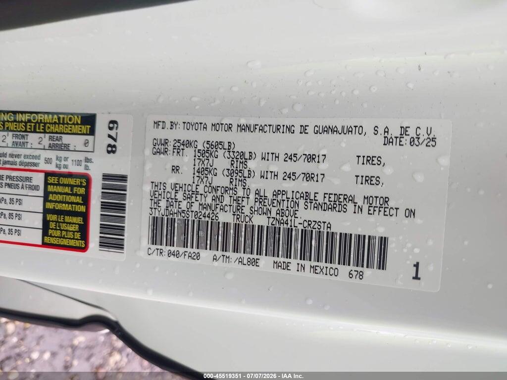 3TYJDAHN5ST024426 2025 TOYOTA TACOMA photo no. 9