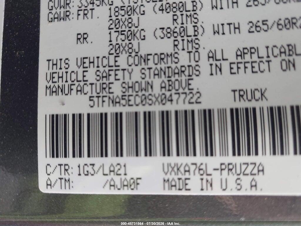 5TFNA5EC0SX047722 2025 TOYOTA TUNDRA photo no. 9