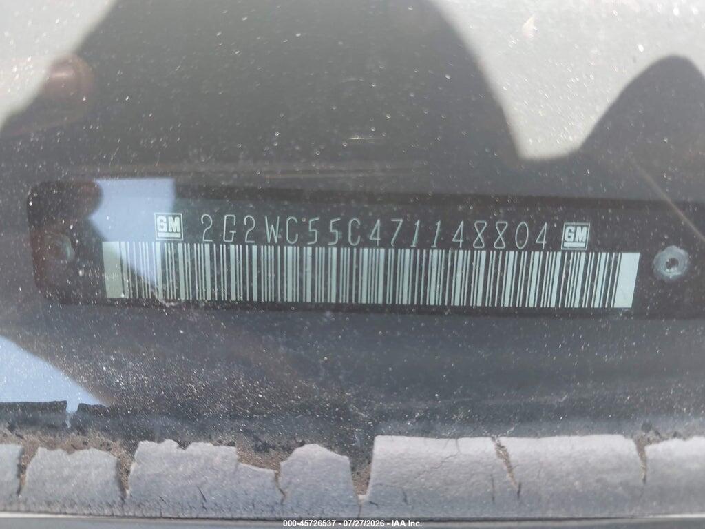 2G2WC55C471148804 2007 PONTIAC GRAND PRIX photo no. 9