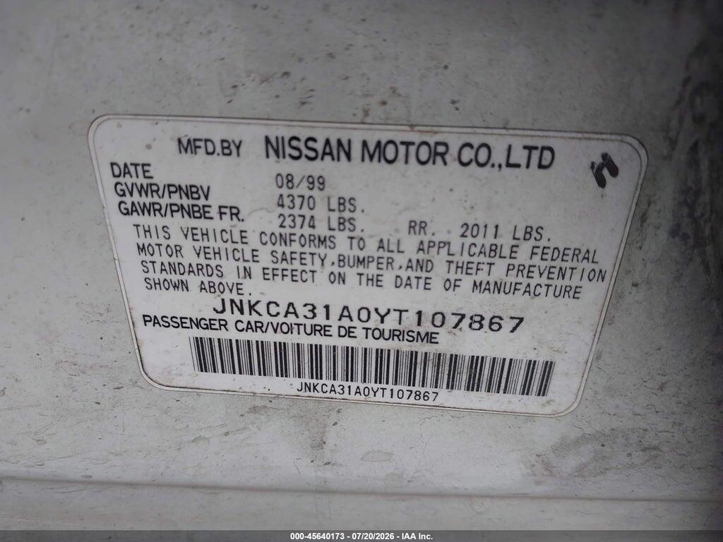 JNKCA31A0YT107867 2000 INFINITI I30 photo no. 9