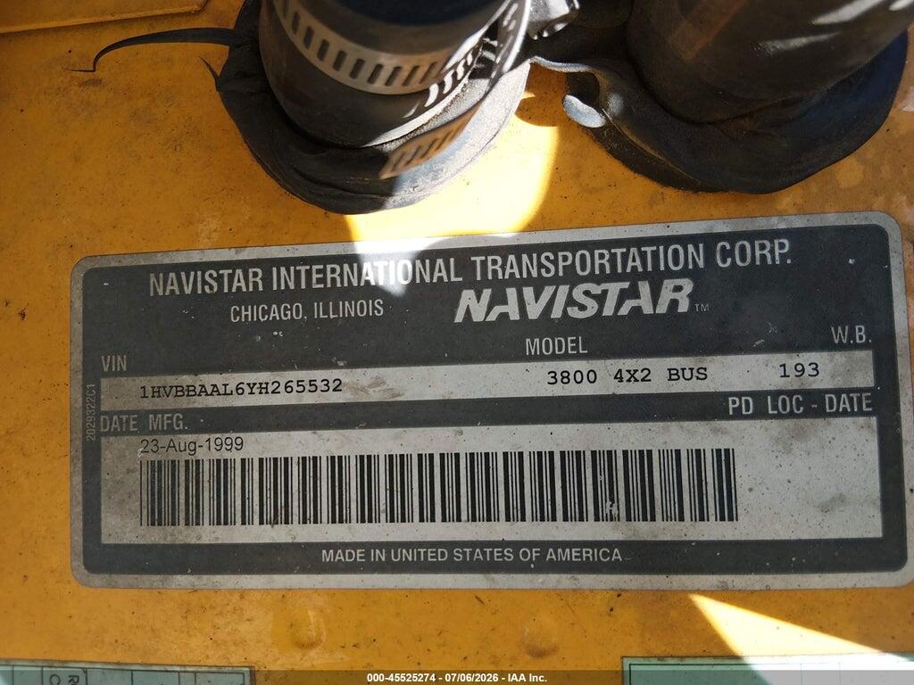 1HVBBAAL6YH265532 2000 INTERNATIONAL 3000 photo no. 9