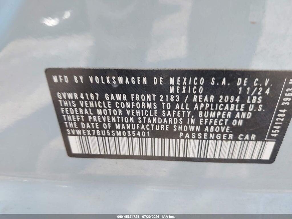 3VWEX7BU5SM035401 2025 VOLKSWAGEN JETTA photo no. 9