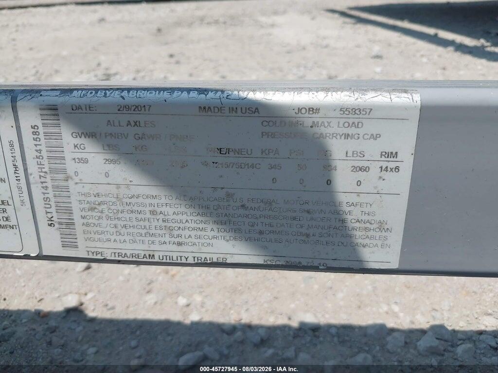 5KTUS1417HF541585 2000 KARAVAN TRA- ULTILTY photo no. 9