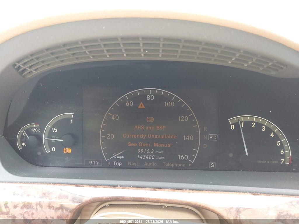 WDDNG71X68A180490 2008 MERCEDES-BENZ S 550 photo no. 7