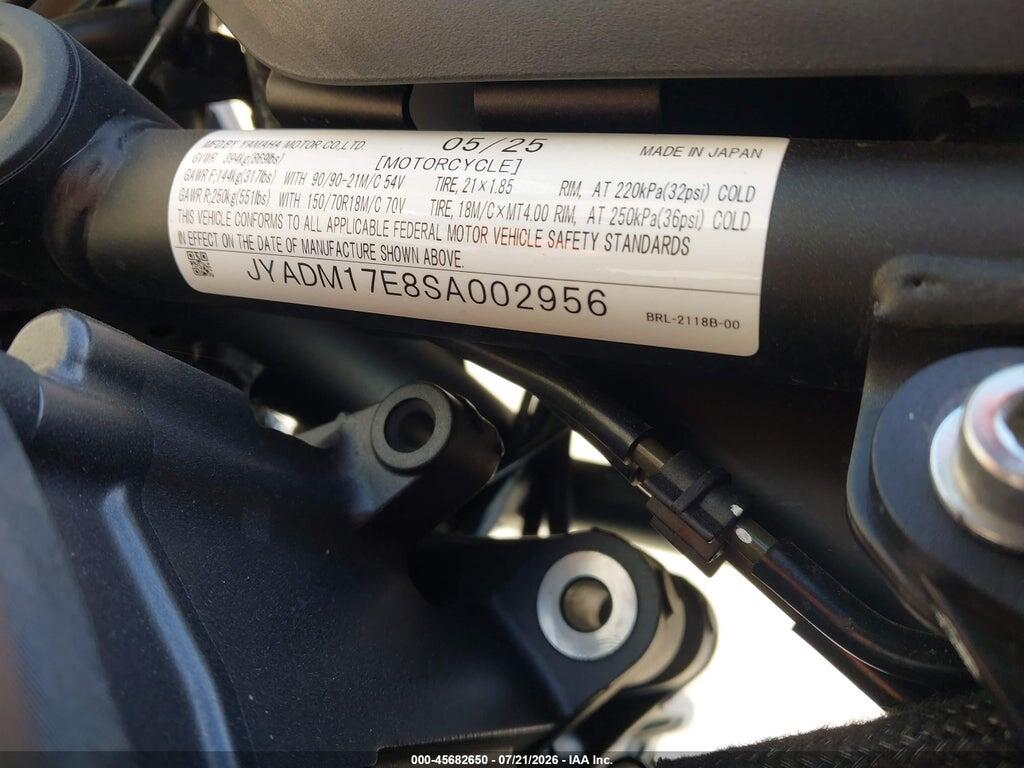 JYADM17E8SA002956 2025 YAMAHA XTZ690 photo no. 10