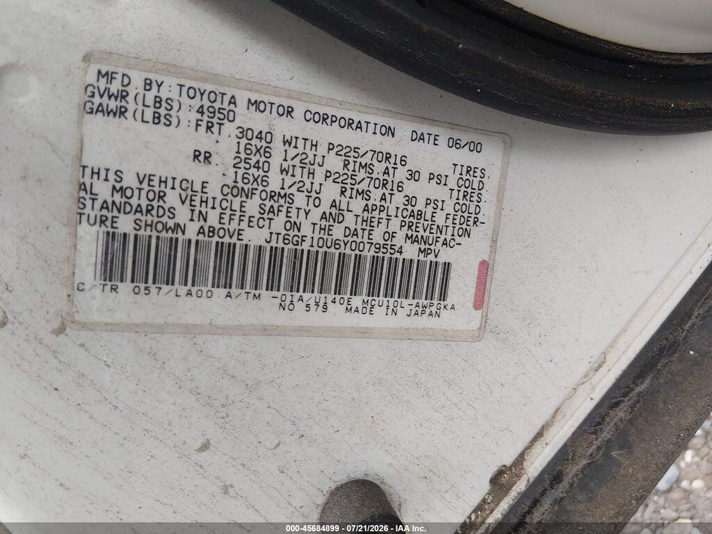 JT6GF10U6Y0079554 2000 LEXUS RX 300 photo no. 9