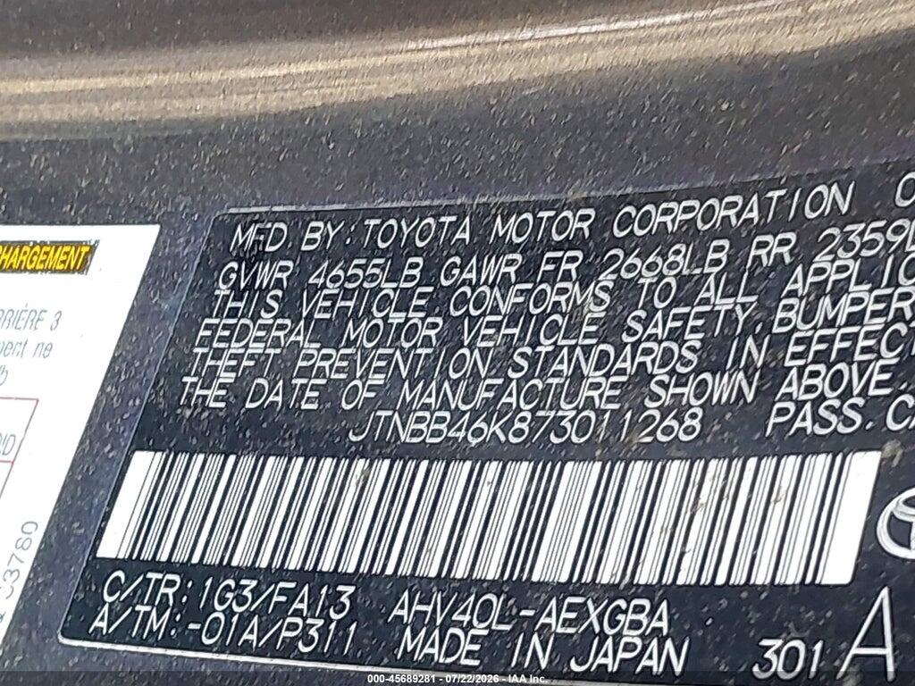 JTNBB46K873011268 2007 TOYOTA CAMRY HYBRID photo no. 9