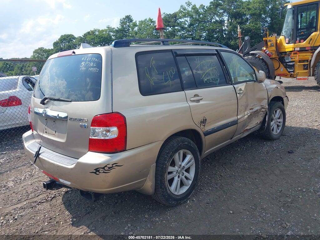 JTEDW21A770020187 2007 TOYOTA HIGHLANDER HYBRID photo no. 4