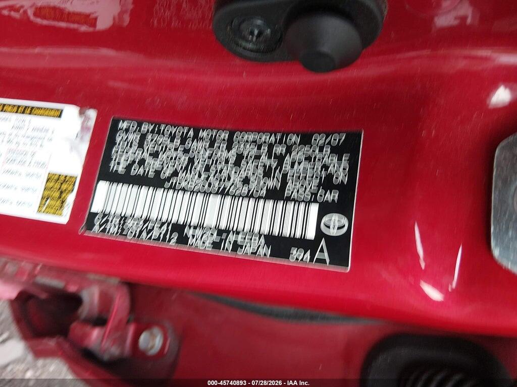 JTDKB20U377628704 2007 TOYOTA PRIUS photo no. 9
