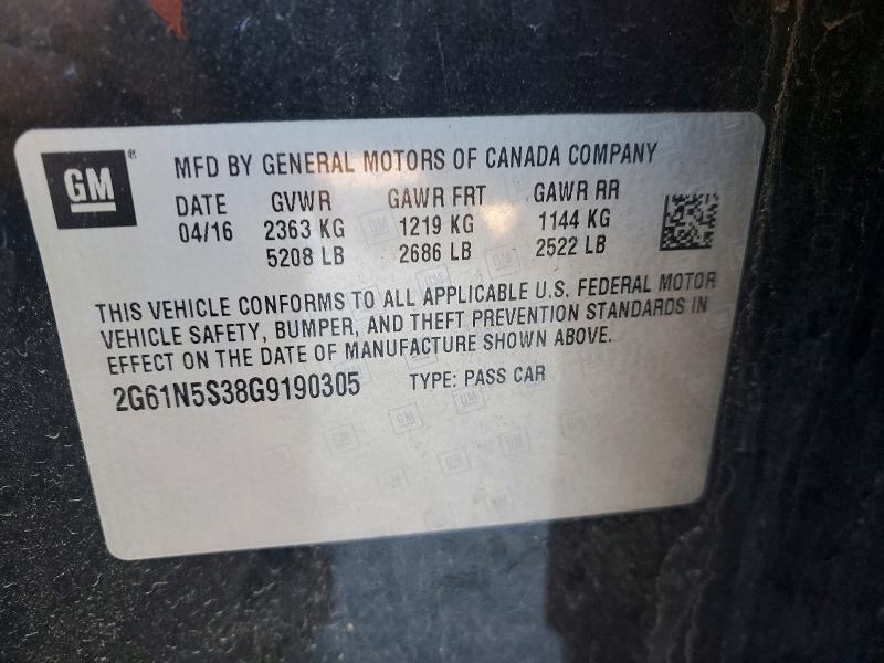 2G61N5S38G9190305 2016 CADILLAC XTS photo no. 12