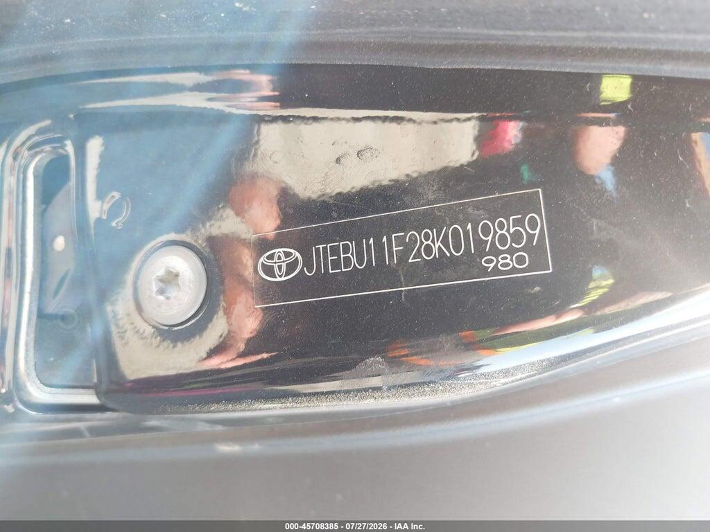 JTEBU11F28K019859 2008 TOYOTA FJ CRUISER photo no. 9