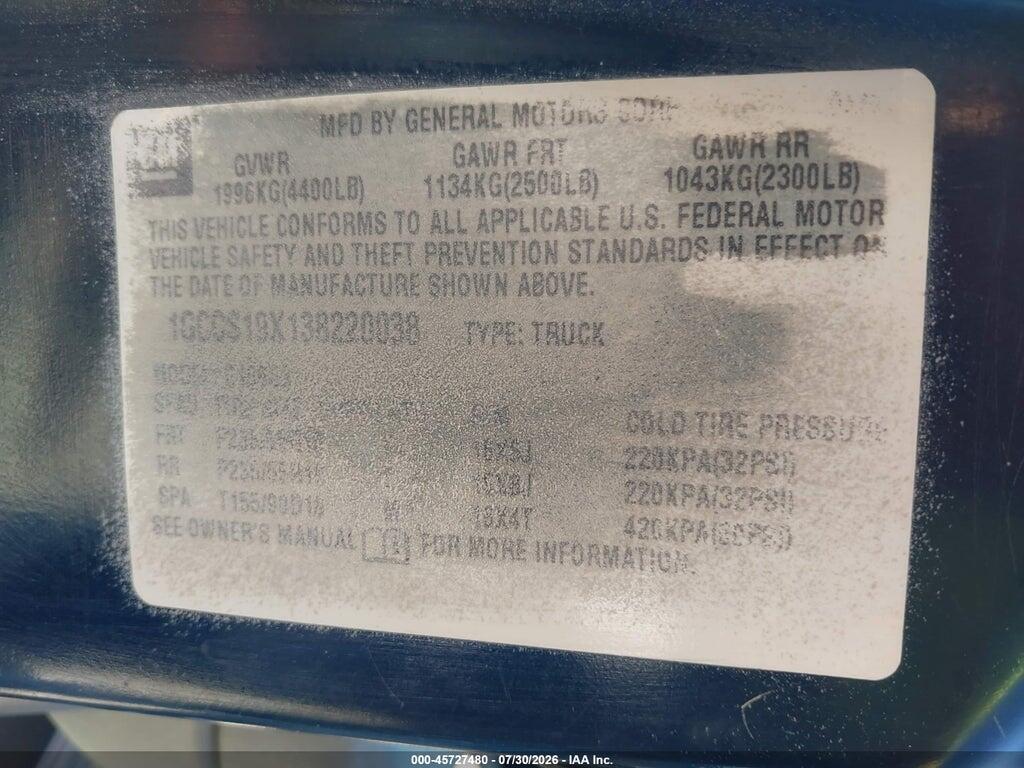 1GCCS19X138220038 2003 CHEVROLET S-10 photo no. 9