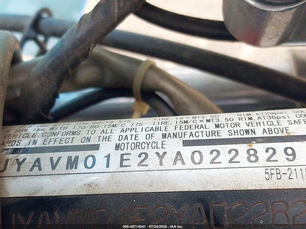 JYAVM01E2YA022829 2000 YAMAHA XVS65 photo no. 10