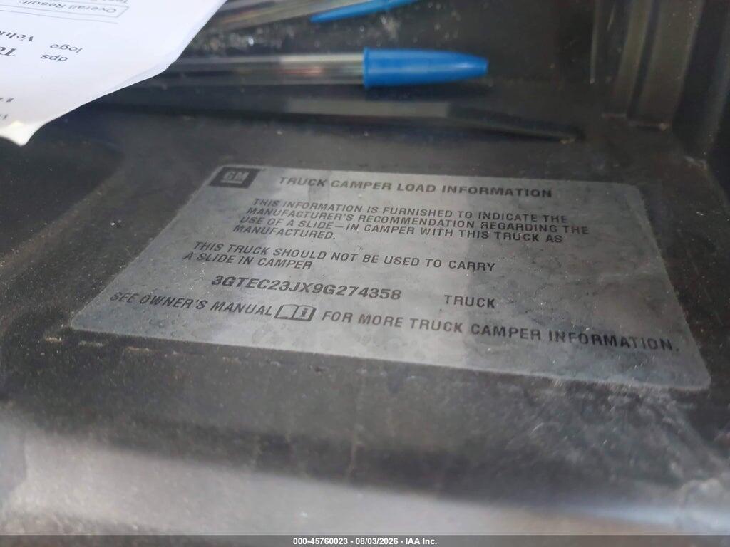 3GTEC23JX9G274358 2009 GMC SIERRA 1500 photo no. 9