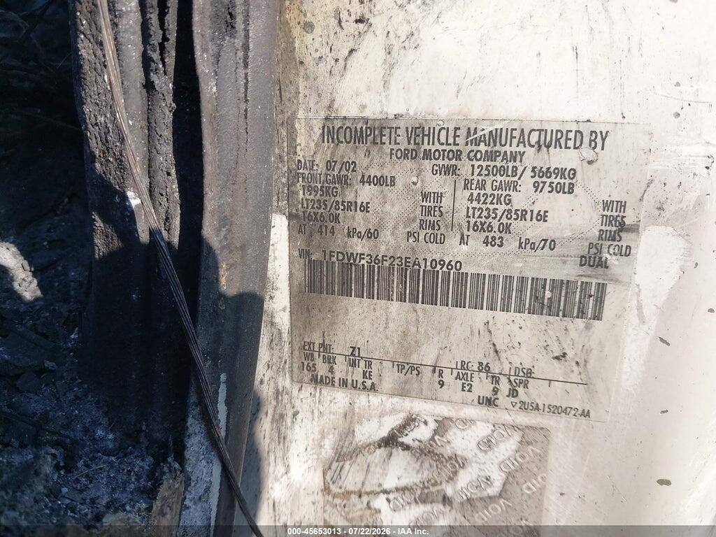 1FDWF36F23EA10960 2003 FORD F-350 photo no. 9