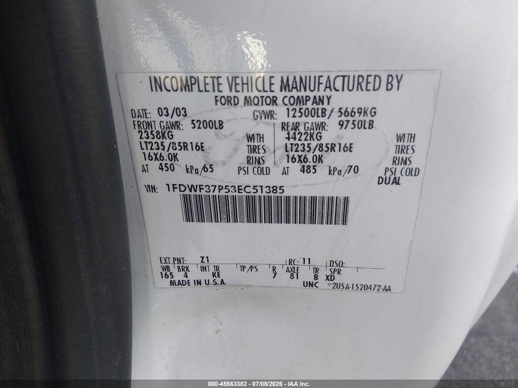 1FDWF37P53EC51385 2003 FORD F-350 photo no. 8