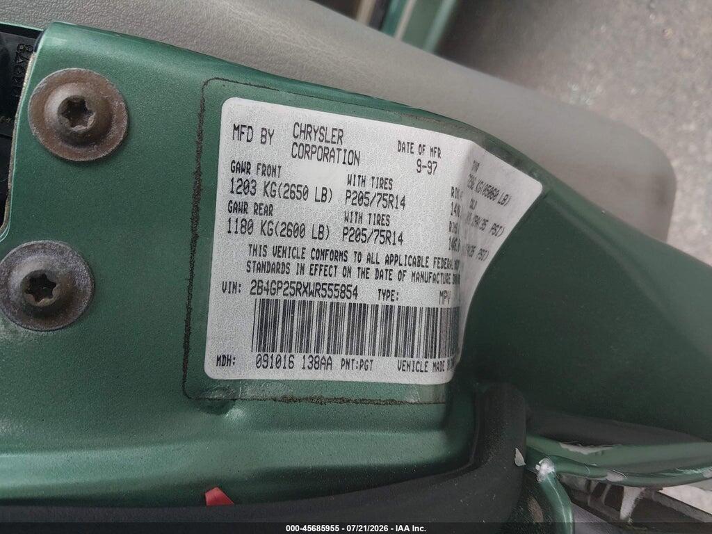 2B4GP25RXWR555854 1998 DODGE CARAVAN photo no. 9