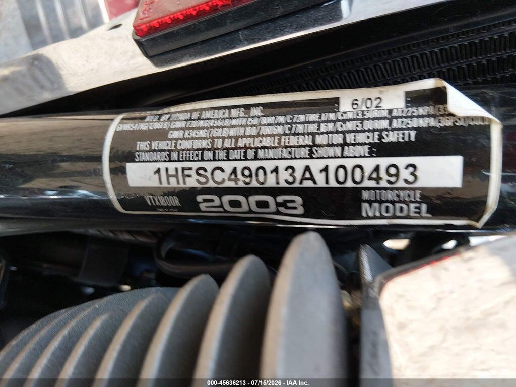 1HFSC49013A100493 2003 HONDA VTX1800 photo no. 10