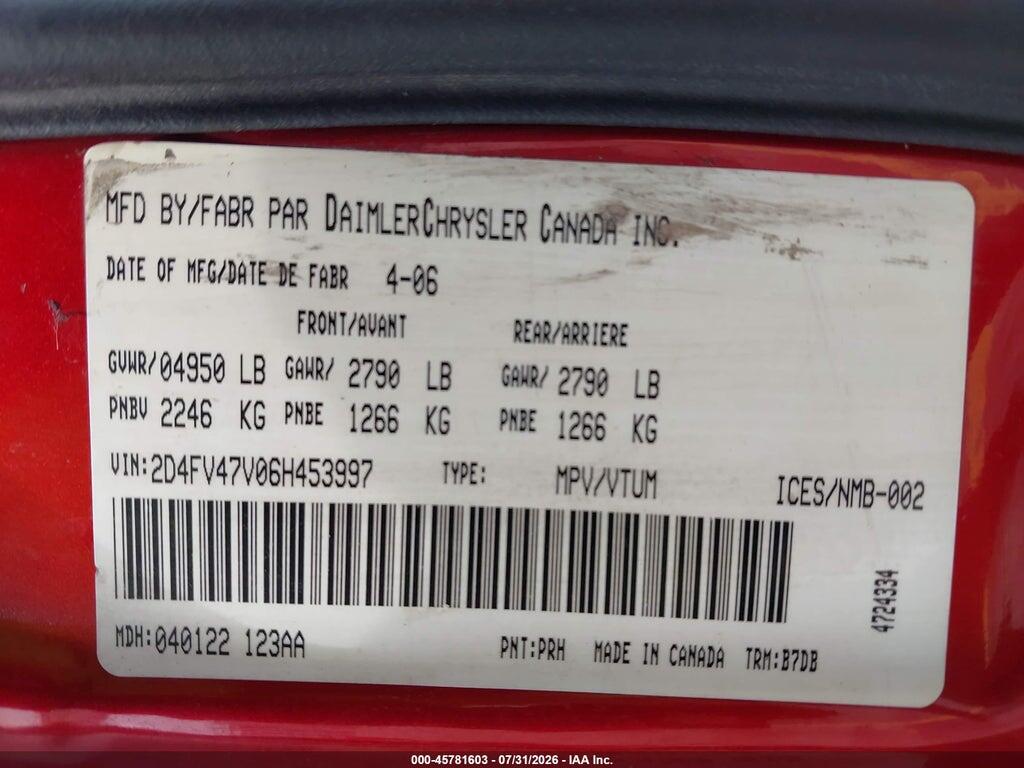 2D4FV47V06H453997 2006 DODGE MAGNUM photo no. 9