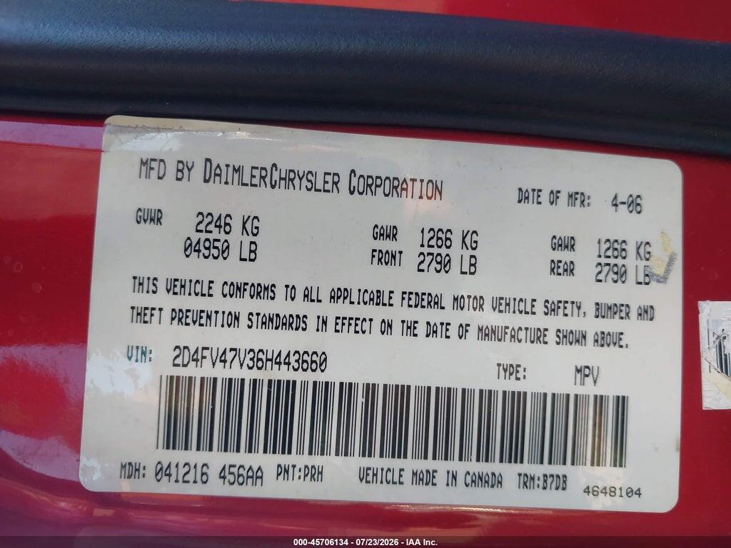 2D4FV47V36H443660 2006 DODGE MAGNUM photo no. 9