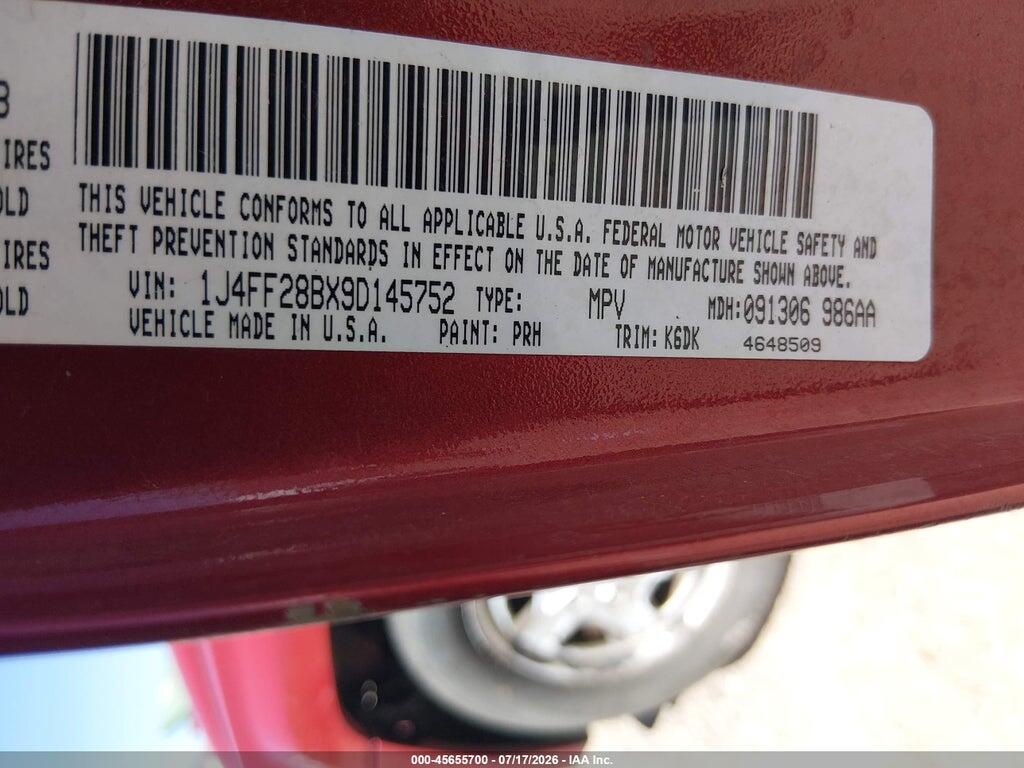 1J4FF28BX9D145752 2009 JEEP PATRIOT photo no. 9