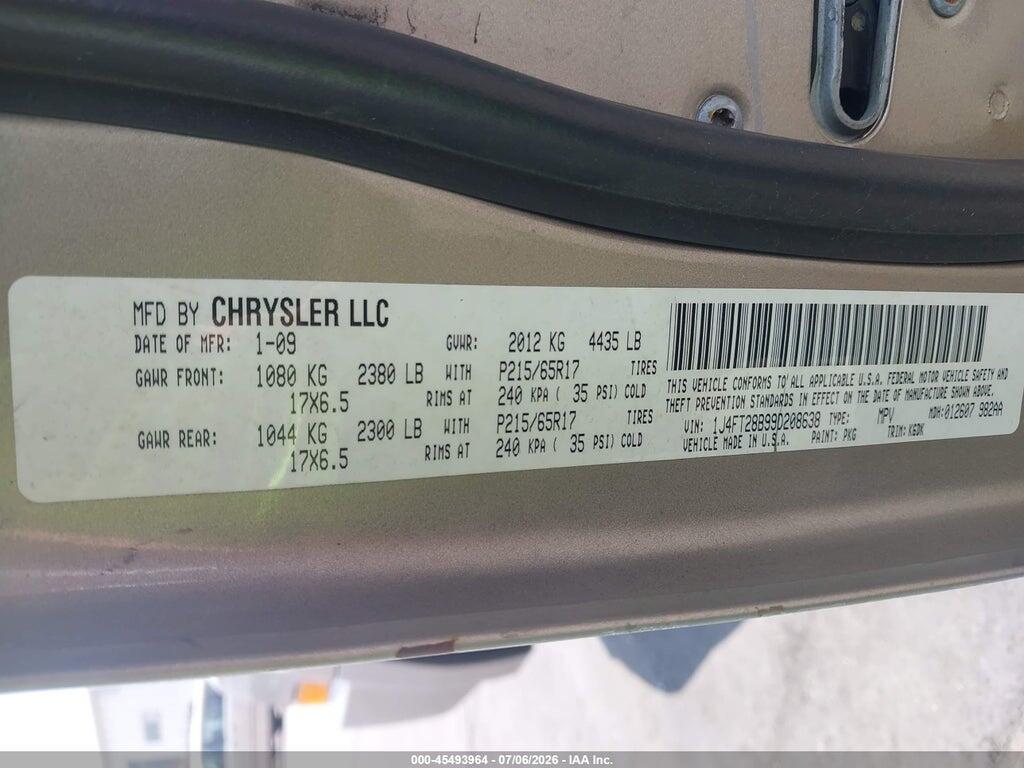 1J4FT28B99D208638 2009 JEEP PATRIOT photo no. 9